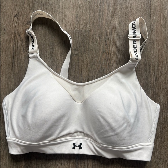 Under Armour White Sports Bra with Adjustable Straps - Picture 1 of 3